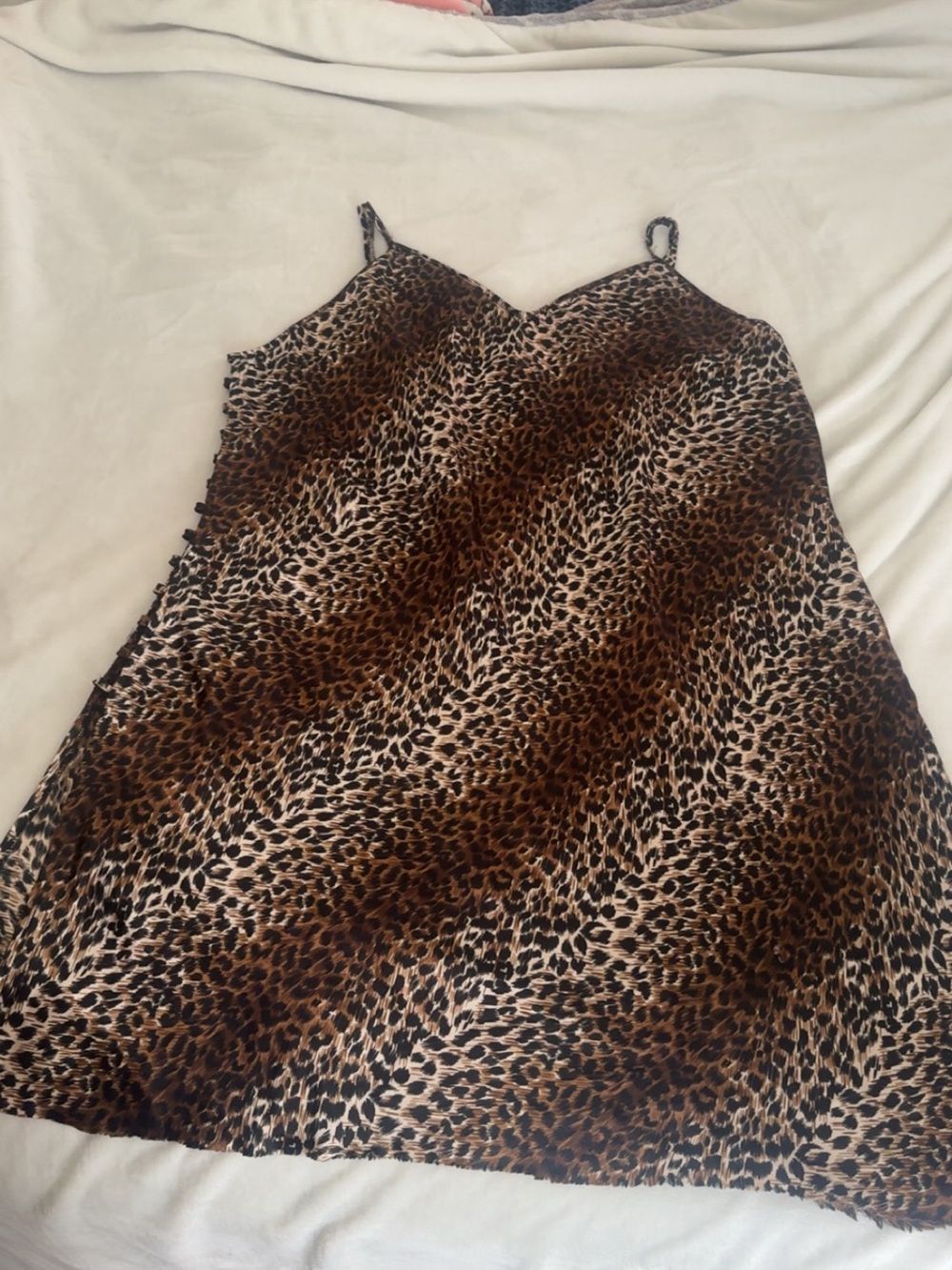 Secret Treasures Leopard Print Chemise in Brown